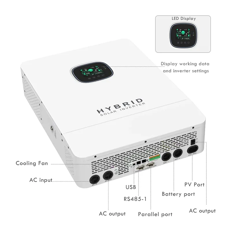 格安価格米国版ハイブリッド ソーラー インバーター 120V/240V 分割相 8KW 10KW